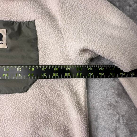 Kari Traa Rothe Midlayer Cream/Forest Green Fleece Full-zip Sweater Jacket L - Picture 7 of 7